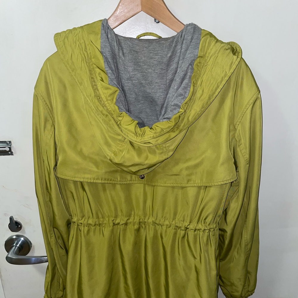 Zara TRF Collection Water Resistant Green Jacket Pockets